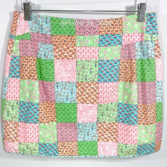VINEYARD VINES Colorful Pastel Summertime Patchwork A-Line Skirt - Size 6 - EUC! - Picture 9 of 14